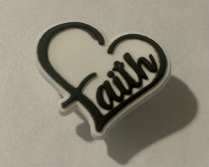 Faith Heart croc charm