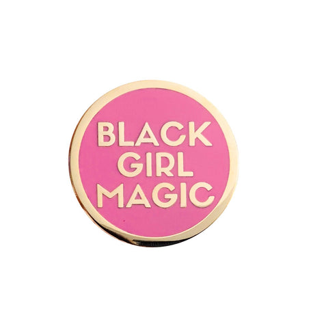 Black Girl Magic PIN - Pink/Gold