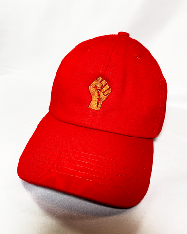 Power Fist Dad Hat - Red