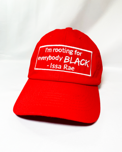 Rooting For Everybody Black - Dad Hat - Red