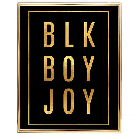 Black Boy Joy - Rectangle Pin Blk/Gld